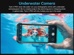 هاتف Unihertz Tank 3 Pro 8849 مع جهاز عرض 100 لومن 5G، ذاكرة وصول عشوائي (RAM) سعة 32 جيجابايت/36 جيجابايت، ذاكرة قراءة فقط (ROM) سعة 512 جيجابايت، بطارية 23800 مللي أمبير/ساعة، كاميرا 200 ميجابكسل، بلوتوث 5.3، NFC