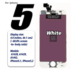 شاشة LCD AAA+ لهاتف iPhone 6 7 8 6s plus 7 8 Plus شاشة بديلة لهاتف iPhone 5 5S 5C 5se شاشة LCD تعمل باللمس ومحول رقمي