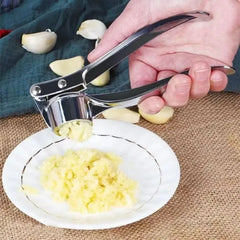 مكبس الثوم المضاد للانزلاق، مشبك الثوم السميك متعدد الوظائف من سبائك الزنك والفولاذ المقاوم للصدأ، نوع السحب اليدوي، لكمة الثوم