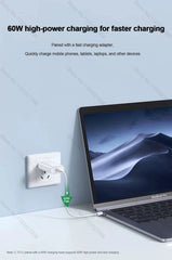 PD 60W Multifunctional USB Type C Data Cable Set Fast Charging For IPhone Xiaomi Charger Storage Box Adapter Card Pin Travel Box