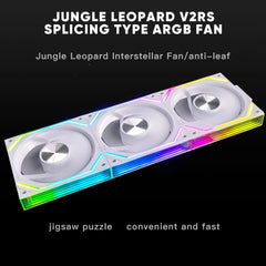مروحة Jungle Leopard Interstellar V2RS 120 مم ARGB Modular Wireless Splicing Infinite Mirror Ventilador