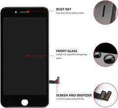 شاشة بديلة لهاتف iPhone 8 Plus، محول رقمي LCD، شاشة لمس LCD، مجموعة إطار شاشة بديلة كاملة مع الأدوات A1897