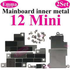 2Set Inner Metal Cover Plate Mainboard inner Iron with Screws For iPhone 13 12 15 Pro Max 14 Plus Bracket Holder Screw Parts