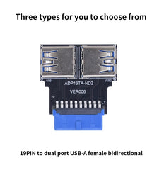 TISHRIC 19Pin To Type-C USB3.0 Converter Internal Header to USB 3.1/3.2 Type C Adapter  for PC Motherboard Connector Riser