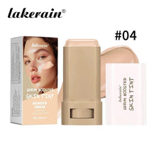 Serum boosted skin tint foundation stick, shade #04; beige stick with box and cap.