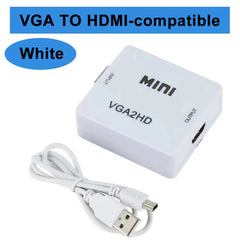 VGA to HDMI-compatible Adapter Converter 1080P HDTV With Audio For Laptop PC to HDTV Projector VGA to HDMI-compatible Adapter