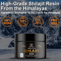 Himalayan Shilajit Resin High Potency for Men & Women| 75 Servings for Energy Boost & Immune Support, 85+ Trace Minerals