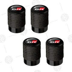 4pcs GR SPORT Logo Car Wheel Tire Valve Caps Air Stem Aluminum Accessories For Toyota Yaris Corolla RAV4 C-HR Camry Prado Voxy