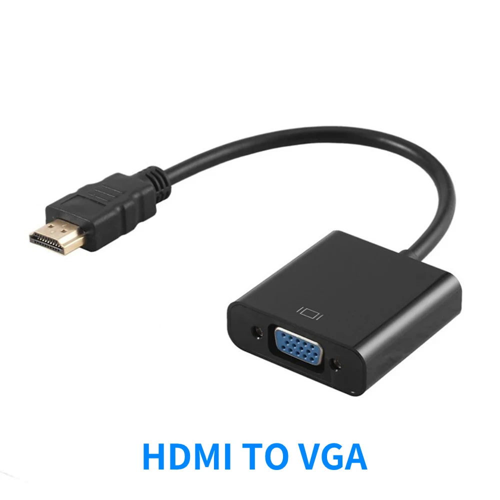 VGA to HDMI Converter Adapter Male to Female Cable With Audio 1080P VGA Adapter for PC Laptop to HDTV Projector