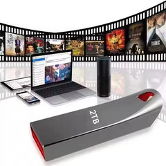 محرك أقراص فلاش معدني USB 3.2 عالي السرعة بسعة 2 تيرابايت، محرك أقراص USB محمول مقاوم للماء بسعة 1 تيرابايت، محرك أقراص فلاش USB محدث جديد