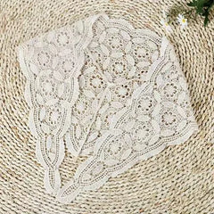 Women Shrugs Lace Hollow Out Female Summer Casual All-match Shawls Simple Scarf-collar Sleeveless Knitted Tops Korean Style Chic