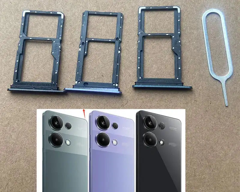 New For Xiaomi Redmi Note 13 Pro 4G 5G Sim Card Tray Slot Holder Socket Adapter Connector Repair Parts Replacement
