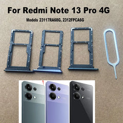 جديد لهاتف Xiaomi Redmi Note 13 Pro 4G 5G حامل فتحة بطاقة SIM مقبس محول موصل قطع غيار إصلاح