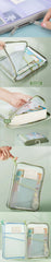 A4 Stationery Storage Bag Double-layer Mesh Zipper Bag Large Capacity Organizer Folders School Office Supplies Stationary Bag