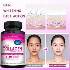 Collagen Supplement Rich in Vitamin C and Biotin - Supports nails and hair, smooth skin, joint and bone health