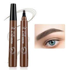 Four-pronged eyebrow pencil,waterproof,long-lasting,non-decoloring,four-pronged wild eyebrow pencil,liquid water eyebrow pencil