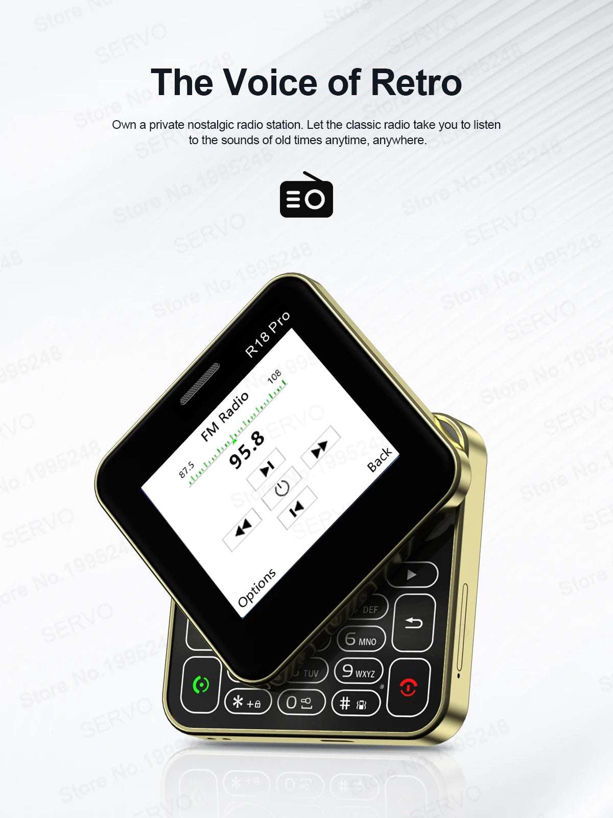 SERVO R18 PRO Side Slider Mobile Phone 2.4" Rotate Display Dual SIM Standby Magic Voice Flashlight 2G GSM Card Button Cellphones