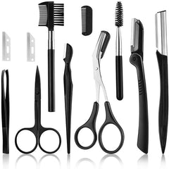 3-11PCS Eyebrow Trimmer Set Scissors Tweezers Eyebrow Razor Scraping Eyebrow Comb Razor Eyebrow Clip Makeup Tools Sets