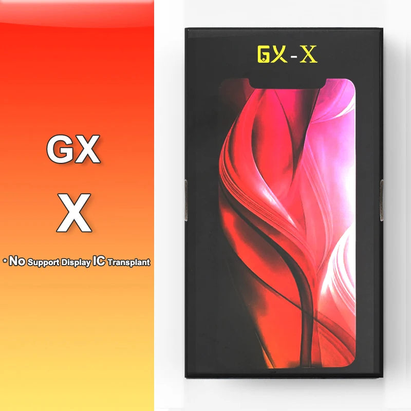GX OLED LCD Display For iPhone X XS 11 12 13 14 Pro Max Plus Mini LCD Display Touch Screen Digitizer Assembly Replacement
