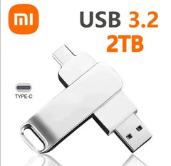 محرك أقراص فلاش USB 3.2 فائق السرعة من شاومي بسعة 16 تيرابايت، محرك أقراص USB 3.2 فائق السرعة لنقل المعادن، محرك أقراص USB مقاوم للماء من النوع C، محرك أقراص SSD USB