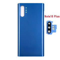 غطاء خلفي للبطارية لهاتف Samsung Galaxy Note10 Note 10 Plus N970F N975F ولوحة زجاجية ثلاثية الأبعاد وغطاء خلفي وغطاء عدسة الكاميرا بديل
