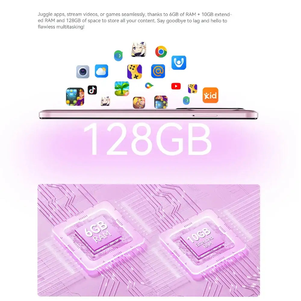 Cubot A30 4G Smartphone Android 14 16GB (6GB+10GB Extend) RAM+128GB ROM 90Hz 6.745-inch Display 5100mAh 48MP Rear Camera Face ID