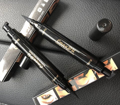 1 Pcs Black Wings Stamp Liquid Eyeliner, Easy Cat Eye Template Makeup Tool Anti-smudge, Vamp Wing, Lasting Waterproof Anti-sweat