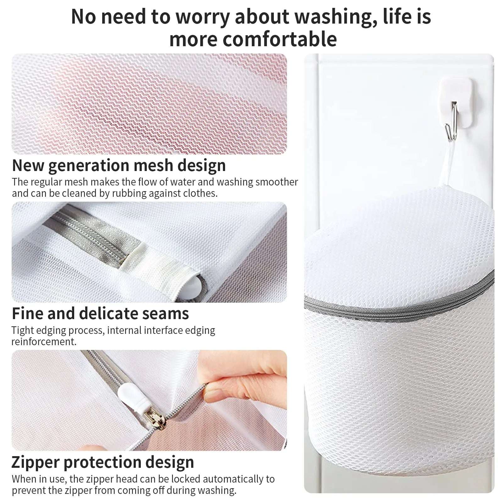 Laundry Bag Washing Machines Dirty Honeycomb Lingerie  Fine Net Mesh Basket Travel Shoes Bra Bags Clothes Delicates Organizer