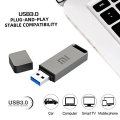محرك أقراص فلاش USB 3.0 الأصلي من شاومي بسعة 2 تيرابايت وسعة تخزين كبيرة ونقل عالي السرعة وسعة تخزين مقاومة للماء