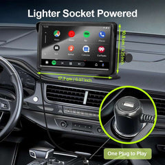 Hippcron 7inch Car Radio Multimedia Video Player Wireless Carplay And Wireless Android Auto Portable Universal Touch Screen
