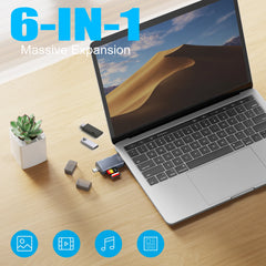 CF Card Reader 3-in-1 SD Memory Card MicroSD SLR Camera TypeC Dual-Purpose OTG 6in1 U disk Hard Disk Transmission And Expansion