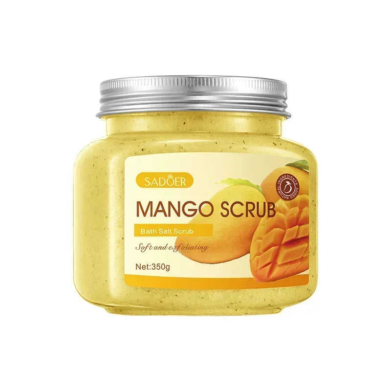 ADOER Fruit Scrub & Bath Salt 350g - Exfoliating, Smoothing & Brightening Body Scrub for Soft Glowing Skin - Mumzar