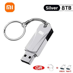 محرك أقراص فلاش USB 3.2 فائق السرعة من شاومي بسعة 16 تيرابايت، محرك أقراص USB 3.2 فائق السرعة لنقل المعادن، محرك أقراص USB 8 تيرابايت مقاوم للماء من النوع C، محرك أقراص SSD USB