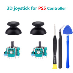 طقم قطع غيار عصا التحكم البديلة لجهاز تحكم بلاي ستيشن 5 DualSense PS5، مفك براغي 2K3 أوم، طقم قطع غيار عصا التحكم التناظرية ثلاثية الأبعاد