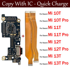 جديد لهاتف Xiaomi Mi 10T 11T 12T 13T Pro موصل قاعدة شاحن USB لوحة الشحن منفذ اللوحة الرئيسية كابل مرن للوحة الرئيسية