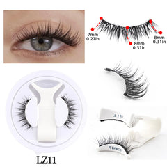 Magnetic Eyelashes 1/2 Pairs Handmade 3D Mink Lashes Reusable False Eyelashes Set Natural Long Fake Eyelash Makeup Tweezers Tool