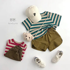 Children's Summer Korean Retro Shorts Boys and Girls Casual Thin Shorts Outdoor Wear Shorts for Girls  Boys Shorts