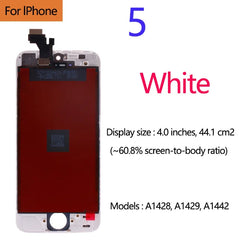 AAA+++ Quality For iPhone 5 5s 5c 6 7 LCD Display Touch Screen For 6s 7 8 Plus SE 100% Brand New LCD Digitizer tempered+Gifts