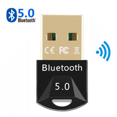 محول بلوتوث لأجهزة الكمبيوتر الشخصية، دونجل بلوتوث 5.3 بمنفذ USB، مستقبل بلوتوث 5.0 لمكبر الصوت والفأرة ولوحة المفاتيح، جهاز إرسال الموسيقى والصوت