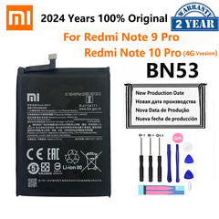 100% Original Xiao Mi BN53 BN54 BN55  Phone Battery For Xiaomi Redmi note 9 10 Pro 9S 10X 4G 5G Replacement Batteries Bateria