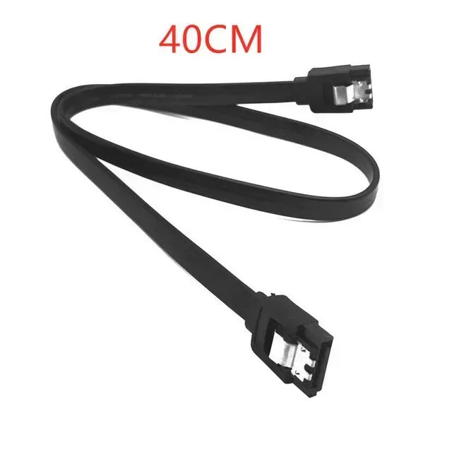 Black 40cm SATA data cable with two plug connectors