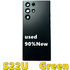 Original Used S22 Ultra Back Glass Cover For Samsung S22U 5G , SM-S908 Glass Battery Cover Door Back Housing Rear Case 90%New