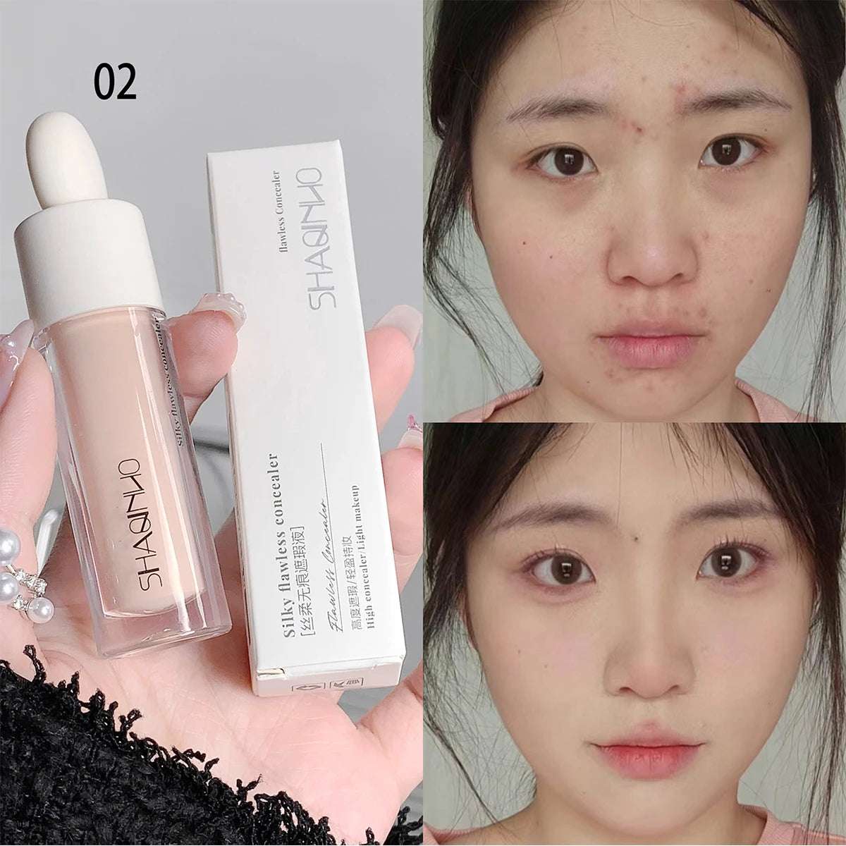 3 Colors Silky Concealer Concealer Cover Acne Marks Spots Dark Eye Circles Face Brightening Skin Whitening Concealer