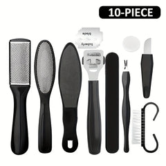 8/10 Pcs Pedicure Set Peeling and Exfoliating Calluses Foot Scrubbing Brush Stainless Steel Double-sided Foot Care Pedal Stone