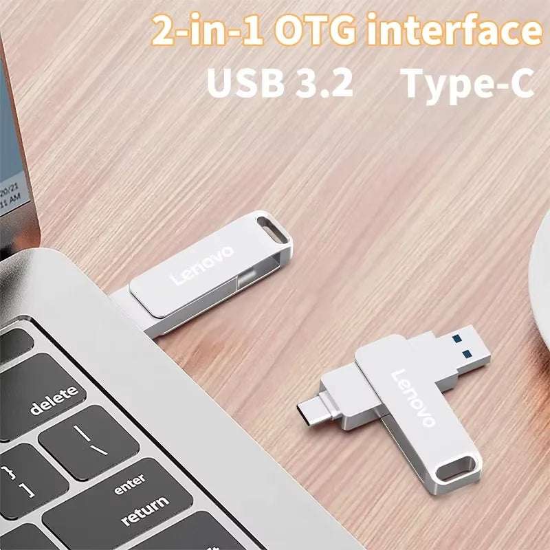 NEW Lenovo USB 3.0 Flash Drive High Speed Pen Drive 64TB Usb 3. 0 Memory Stick 2TB Flash Pendrive 128GB Metal Memoria Usb Disk