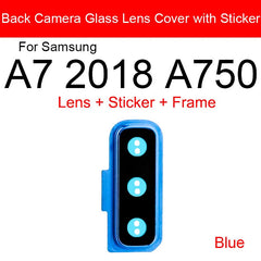 Back Camera Lens With Sticker For Samsung Galaxy A7 2018 A750 Rear Camera Glass Cover Frame Holder Replacement Repair Parts