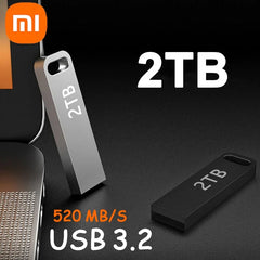 محرك أقراص فلاش USB 3.2 عالي السرعة من شاومي بسعة 2 تيرابايت، محرك أقراص USB محمول مقاوم للماء بسعة 1 تيرابايت و512 جيجابايت و256 جيجابايت، جديد