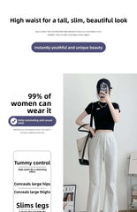 ay High Waist Bell Bot Pants Women's Summer 2025 New Casual Sports Sweatpants Small Size Slimming  Hoof Pants