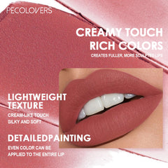 Color Velvet Matte Lipstick Pen Red Lip Liner Waterproof Long-lasting Non-stick Cup Color Lipstick