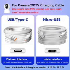 Extra long Micro USB extension cable 10M 8M 5M 3M 2M 1M Type C port device universal data cable for Xiaomi Samsung camera PS5PS4